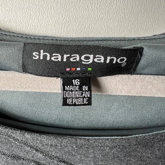 Sharagano gray dress women’s size 16 workwear - Picture 5 of 8